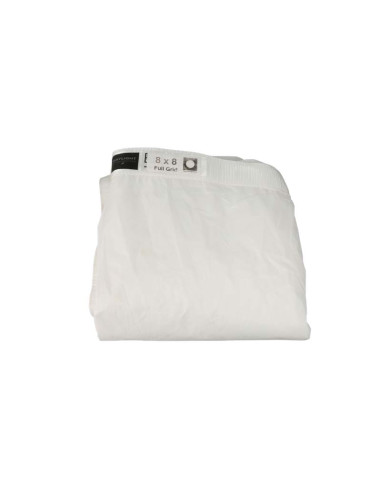 8 x 8 Grid Cloth Quarter, White (Silent) S