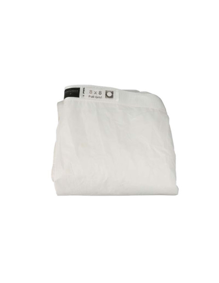 8 x 8 Grid Cloth Quarter, White (Silent) S