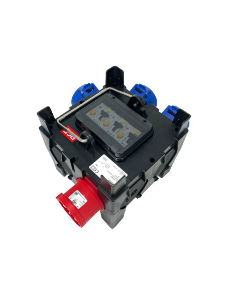 Distro Box Prijelaz 5 x 32 A crveni na 3 plava 3 x 32A